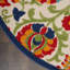 Tapis intérieur/extérieur Bernia floral ivoire/rouge/vert-29264726