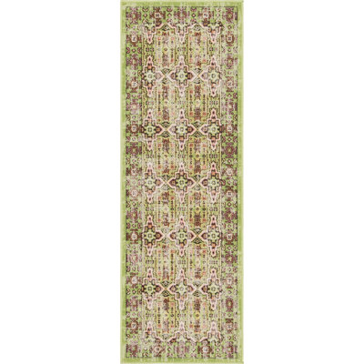 Tapis géométrique vert clair