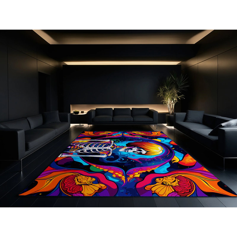 Neon Infinity Rug, Rectangle 5' x 8'