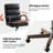 Para Modern Genuine Leather Tilting Executive Chair with Solid Wood Arms and Ergonomic Padded Back-353898748