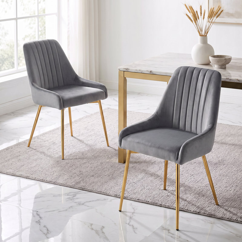 Chaise de salle à manger Maulsby, Gris, 2