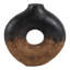Vase de table ouvert en terre cuite sculpturale pour décoration intérieure - Grand vase décoratif pour salon ou entrée - Noir-2116591585