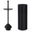 Poussoir de toilette avec support pour salle de bain, multi-drain convenant également aux baignoires, séchage rapide, noir-78526937