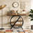 4-Tier Entryway Table with Geometric Metal Frame