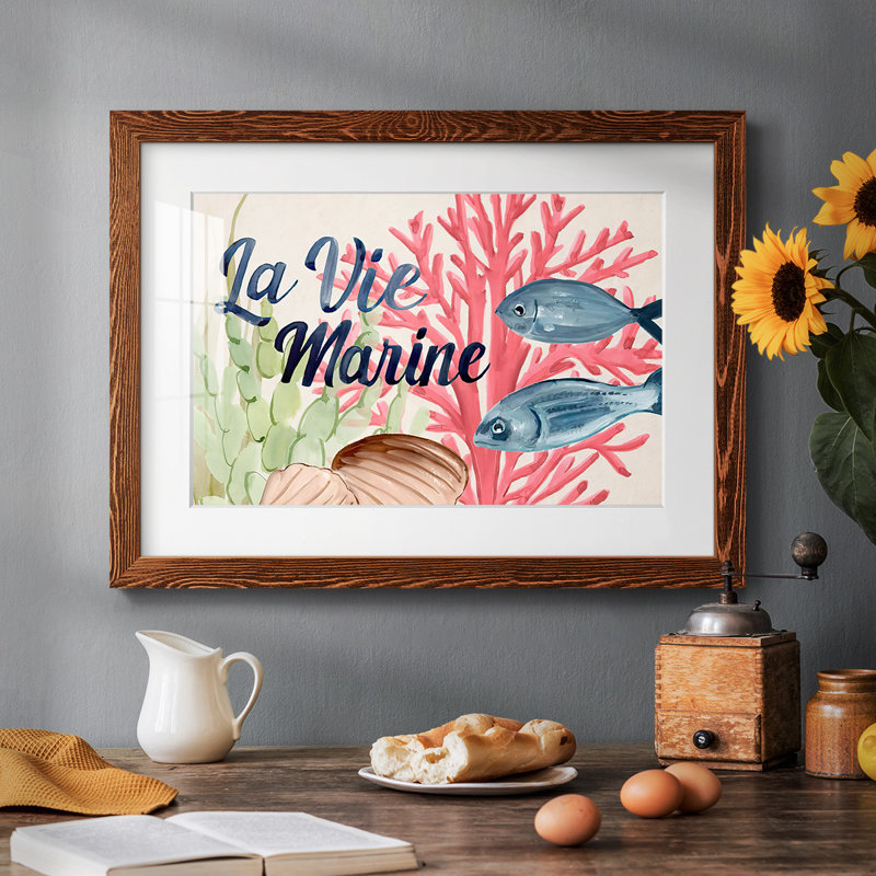 " Pastel Mer I ", Maple, 28" H x 42" W x 1.5" D