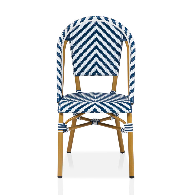 Chaise d'appoint Correll, Bleu/Blanc