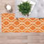 Tapis rayé orange / ivoire Maumelle-1157776252