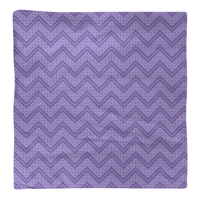 Serviette en coton à motif à chevrons à la main Stephenie, Mauve frais, 22 po x 22 po