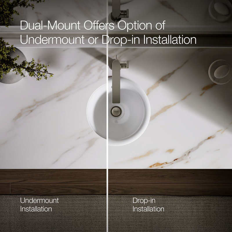 Kohler Iron Plains Round Drop-In/Under-Mount Bathroom Sink