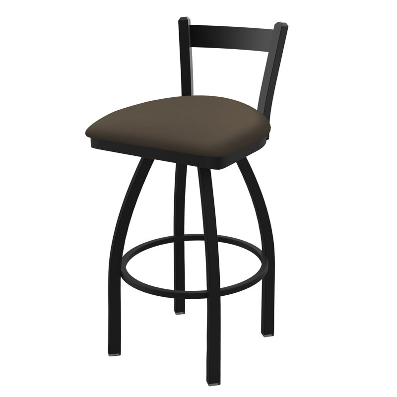 821 Catalina Low Back Swivel Bar Stool, Black Wrinkle, Canter Earth, Bar Stool (30" Seat Height)