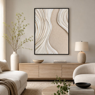 Art mural moderne sur toile encadrée d'aluminium
