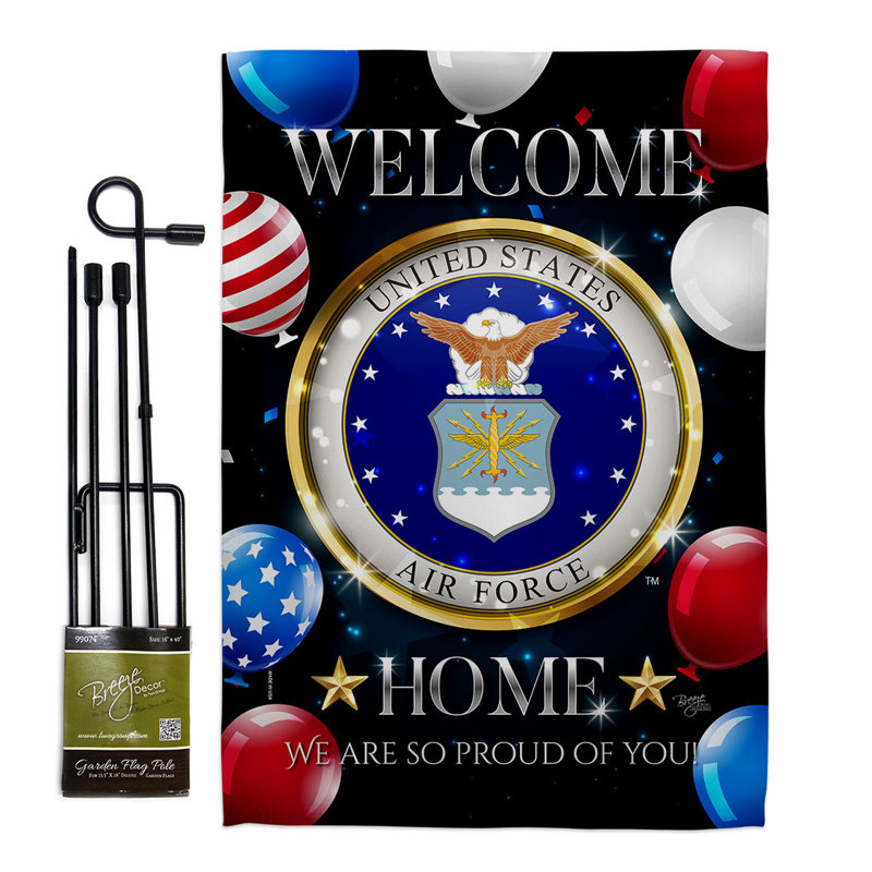 Ensemble de drapeaux en polyester 18,5 po x 13 po Welcome Home