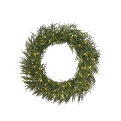 Faux Lighted 72.2cm Wreath