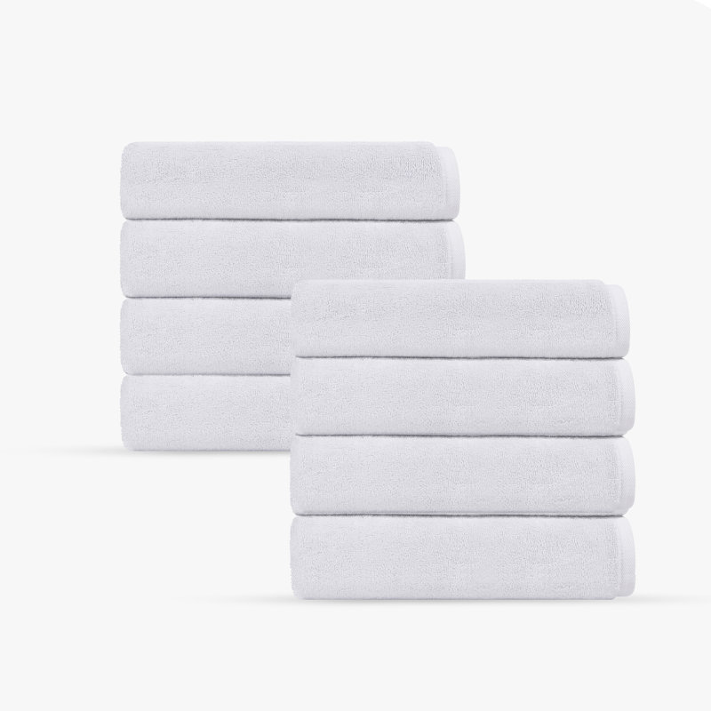 Ensemble de 8 serviettes Mac, Blanc