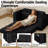 Pull Out Loveseat Boneless Couch,Sleeper Sofa, Folding Couch Bed with Pillow for Living Room Bedroom, Black-1221111161