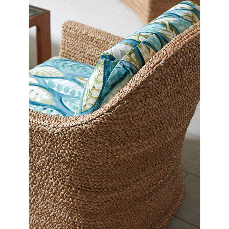 Chaise pivotante Palm Desert Soren, Bleu / vert 100% coton