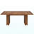 63" Farmhouse Dining Table Wooden Kitchen Table With Shelves For 6 To 8