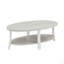 Table basse ovale à tablette en bois-316883854