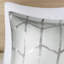 Housse de couette élégante simple gris / argenté simple / simple TG avec fond à attaches intérieures et ornements géométriques-118642830-118642832