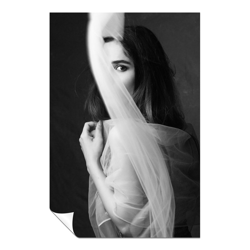 Woman'S Stare Portrait Artistic - No Frame Print, 31cm H x 20cm W