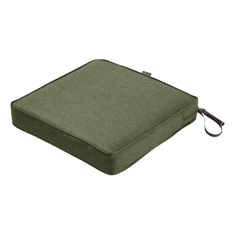 Pina Outdoor Dining Chair Seat Cushion, Heather Fern Green, 2" H x 20" W x 20" D