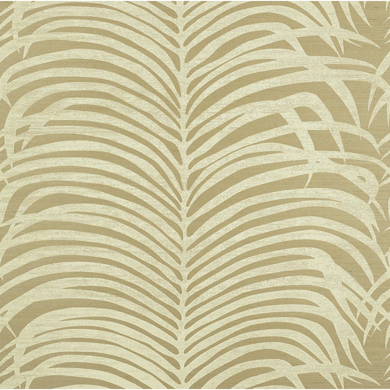 Papier peint zèbre palmier en sisal, Sauge
