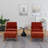 Solid Wood Cushioned Leisure Chair Set (Set Of 2)-295103014