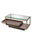 Side Table Roxton Brushed Brass Finish - Clear Glass-796607570