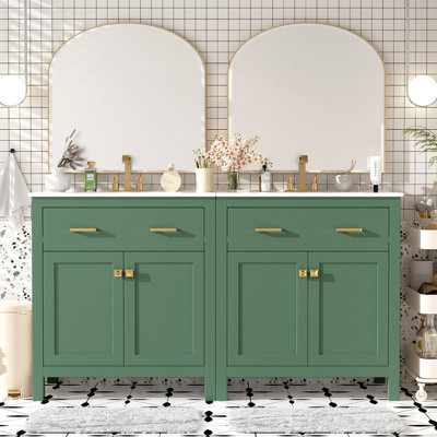 Meuble-lavabo double 60 po