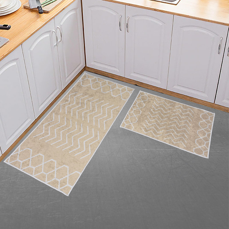 Tapis de cuisine antidérapant Jago, Rispetto-beige