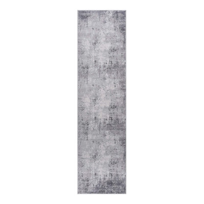 Light Grey/Abstract Non-Shedding Stain Resistant Area Rug