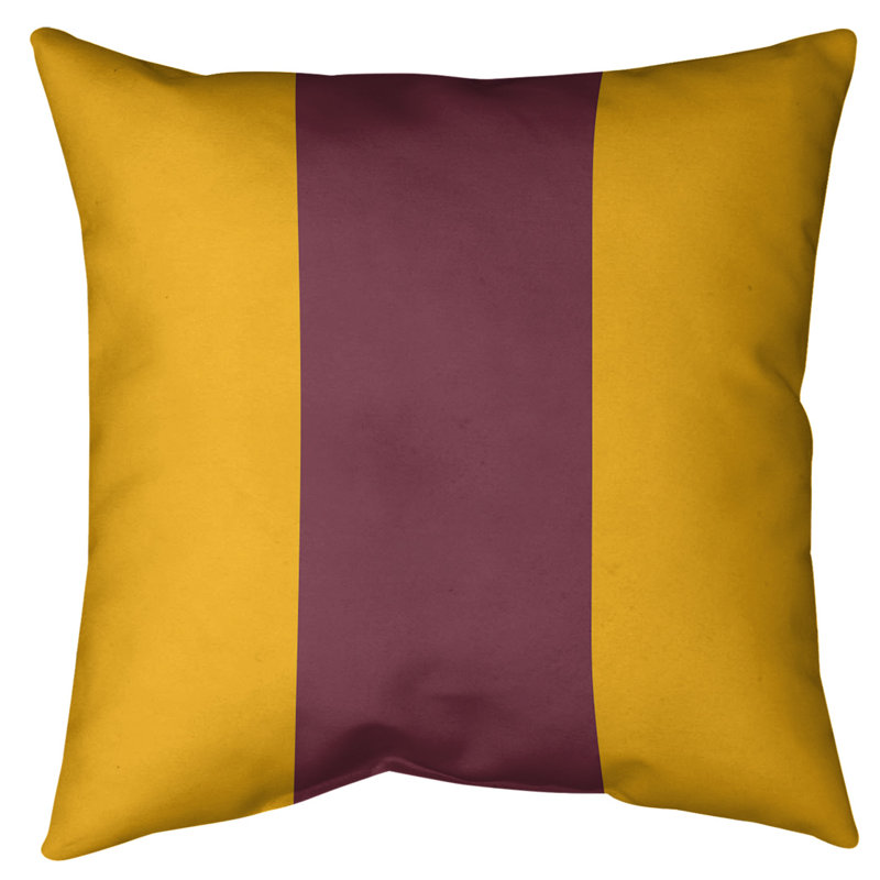  Coussin Euro, Duvet synthétique, Doré / Bourgogne, Polyester filé
