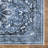 Washable Non-Slip Area Rug - Blue / Charcoal Traditional Oriental Area Rug for Living Room, Bedroom, Dining Room, and Kitchen-1792845372
