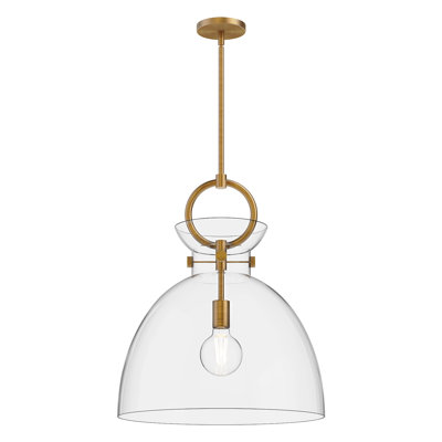 Tinka Single Light Glass Steel Pendant