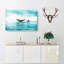 Two Humpback Whales In Abstract - Wrapped Canvas Painting-55302696