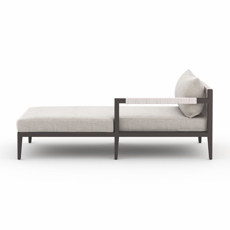 Sherwood Outdoor Chaise Lounge, Bronze, Faye Sand