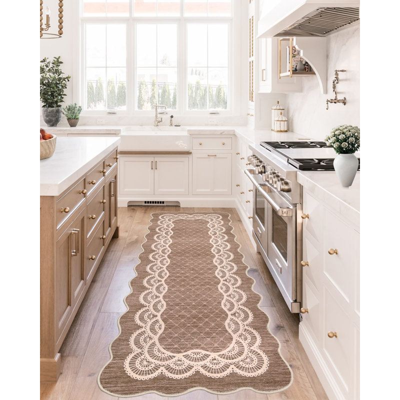 Machine Printed Area Rug, Tan, Runner 60 x 230 cm