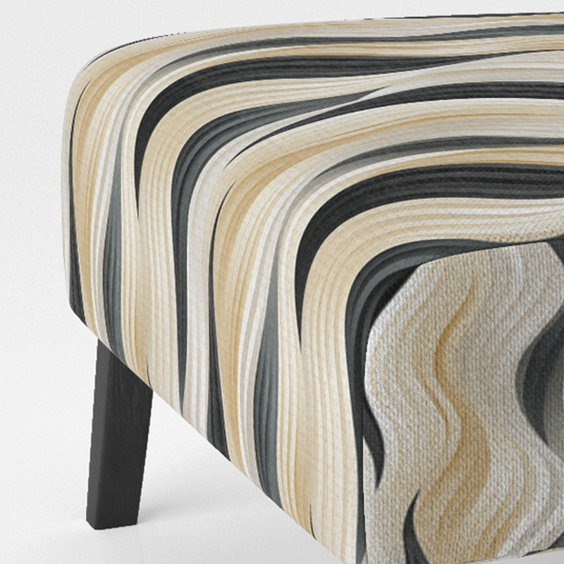 White And Black Minimalist Elegance III - Velvet Upholstered Modern & Contemporary Accent Slipper Chair