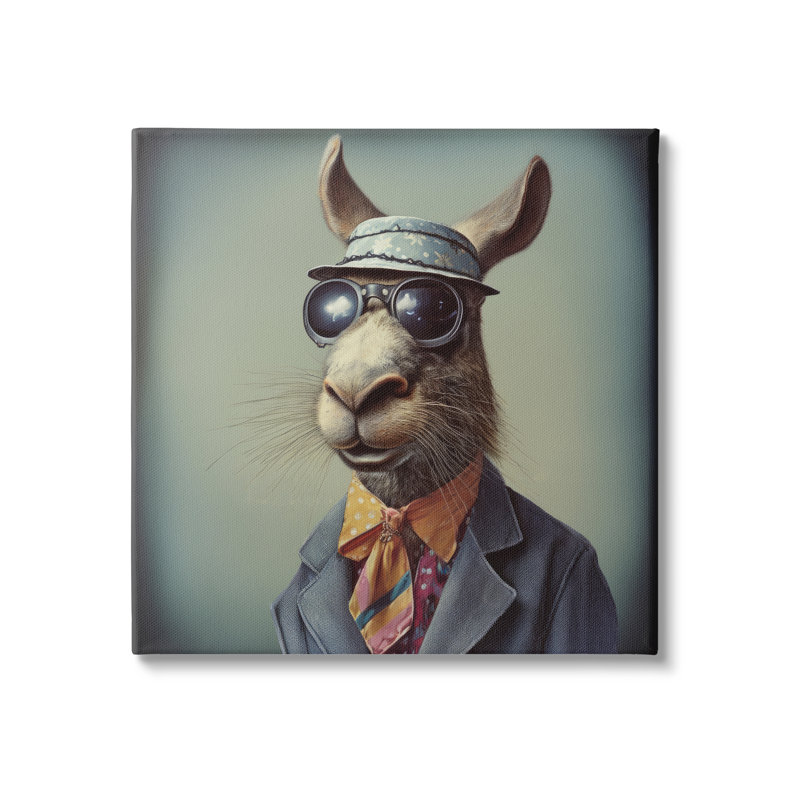 Animal stylisé sur toile, H 36 po x l 36 po x P 1,5 po