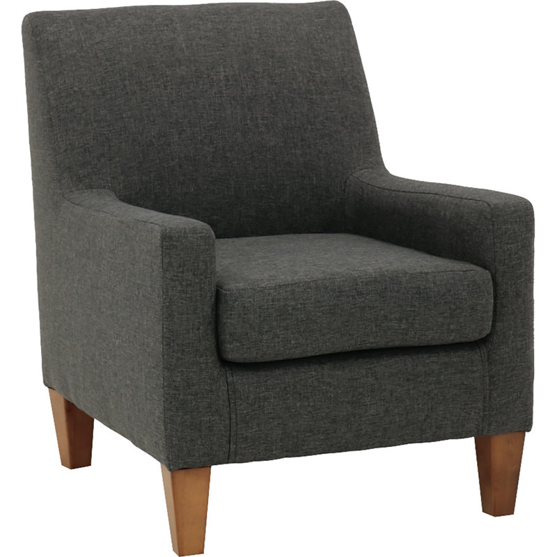 25" W Armchair, Jitterbug Grey Performance Basketweave