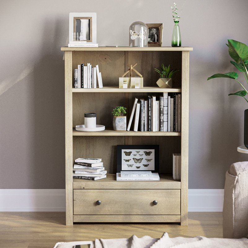 Somers 110cm H x 80cm W Solid Wood Standard Bookcase