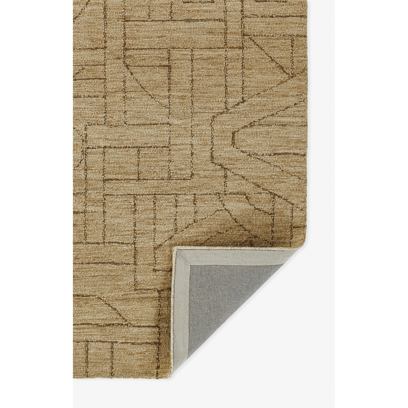 Ann-Sophie Natural Hand-Tufted Geometric Wool Rug, Runner 2'3" x 8'