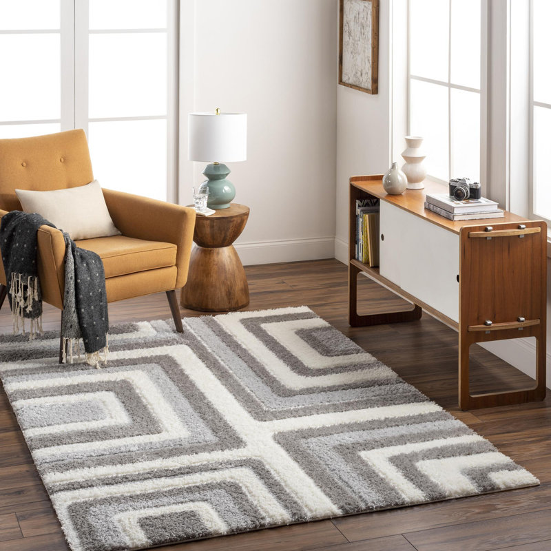 Tapis à poils longs Khlani Paolo, Rectangle 5 pi 3 po x 7 pi