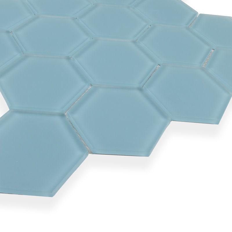 3" Beehive 10.25in.x11.75in. Glass Mosaic Tile, Skyline Matte