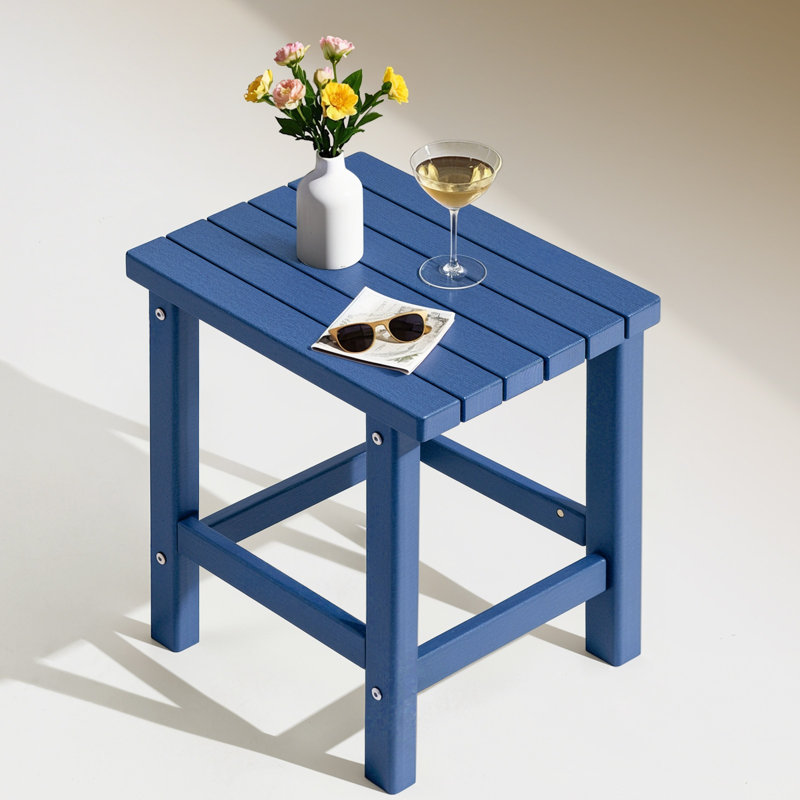 Table d'appoint 17 po rectangulaire PEHD, Marine