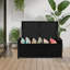 Banc de rangement d'extérieur en osier avec coussin Tabatha PE-120392078