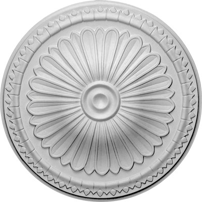 Endurathane Alexa Ceiling Medallion, 15"OD x 1 3/4"P (Fits Canopies up to 3"), Factory Primed