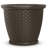 Indoor/Outdoor Lightweight Resin Wicker Design Flower Planters with Drillable Drain Hole-16298835
