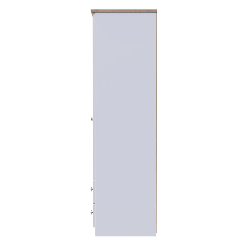 Ondrasek Manufactured Wood Wardrobe, White Ash