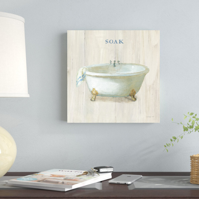 «Farmhouse Bathaign Soak» par Danhui Nai, reproduction d'art sur toile tendue, H 12 po x l 12 po